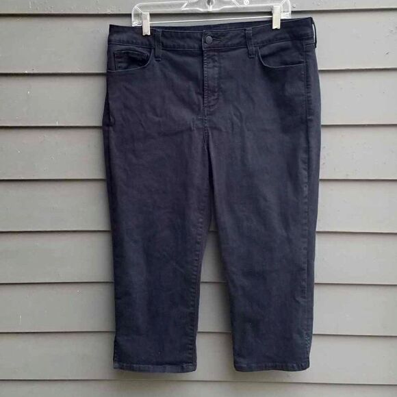 NYDJ Black Crop Jeans size 14 - Picture 1 of 8